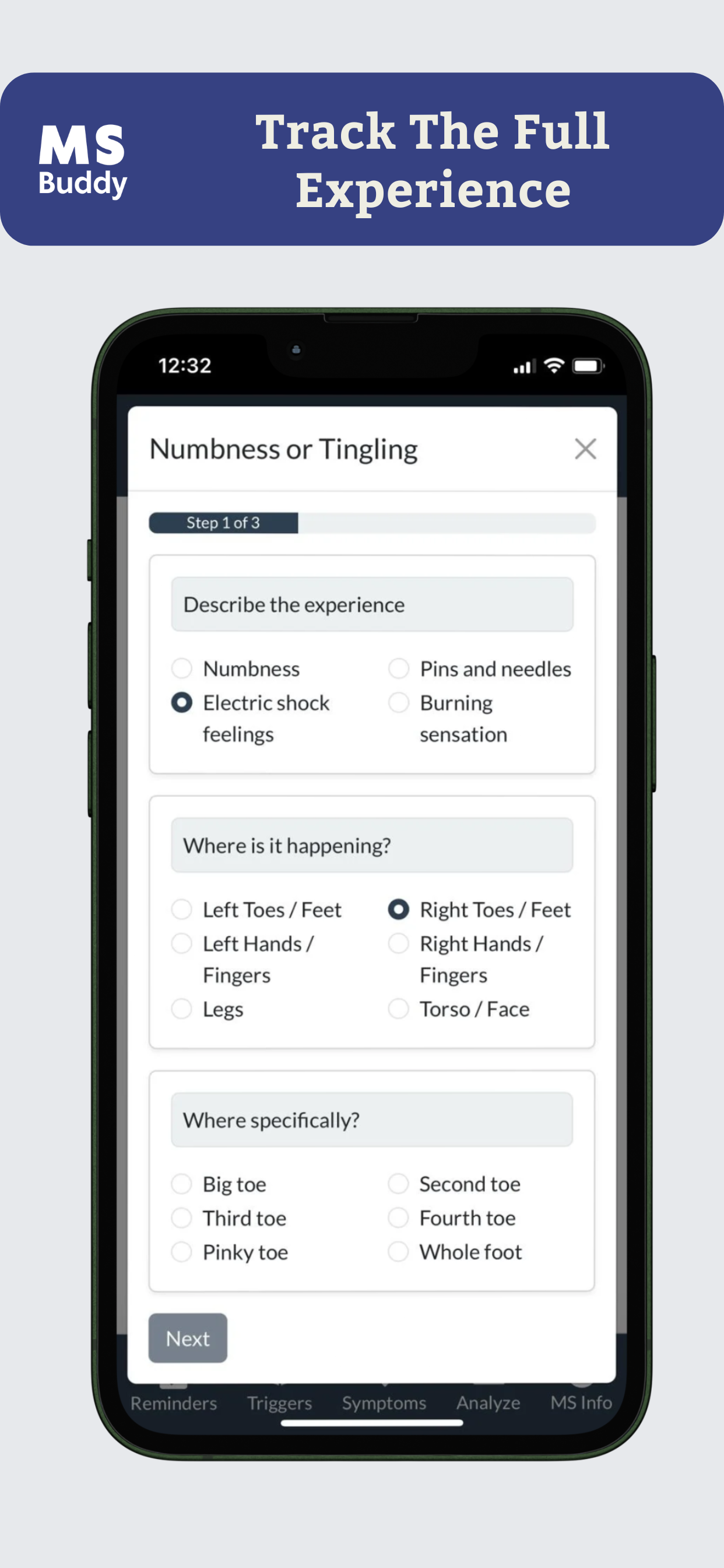 Detailed Symptom Tracking